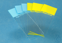 Microslides SuperFrost®, with colour coding, white, blue, pink, yellow, green, orange cut edges...